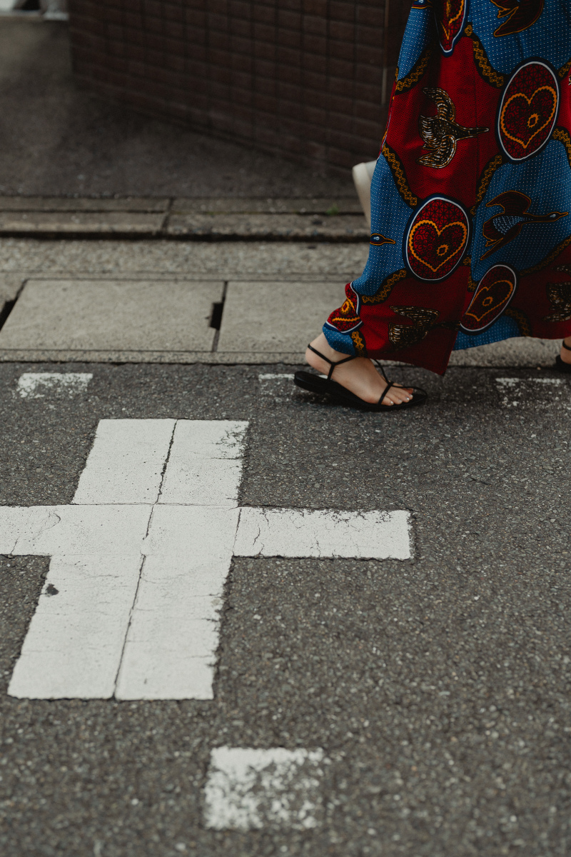 お洒落なスカートと共に