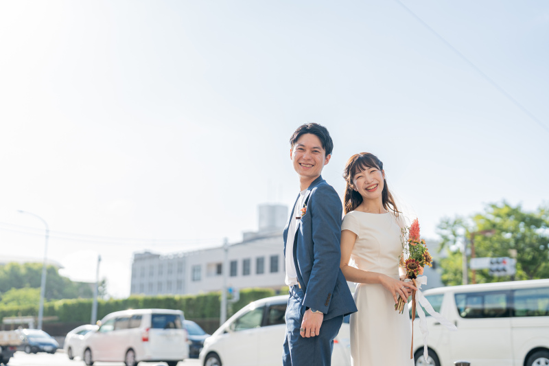 お天気が良かったので青空の見える感じの撮影!