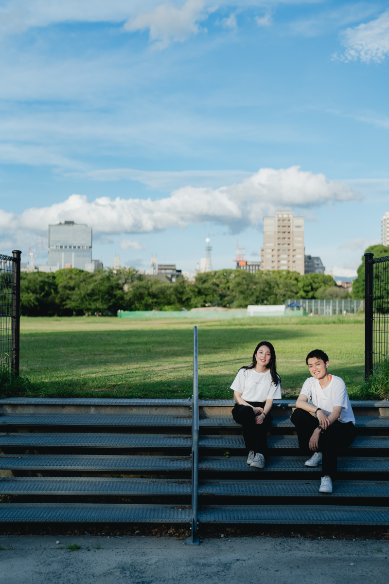 夏空をバックに！