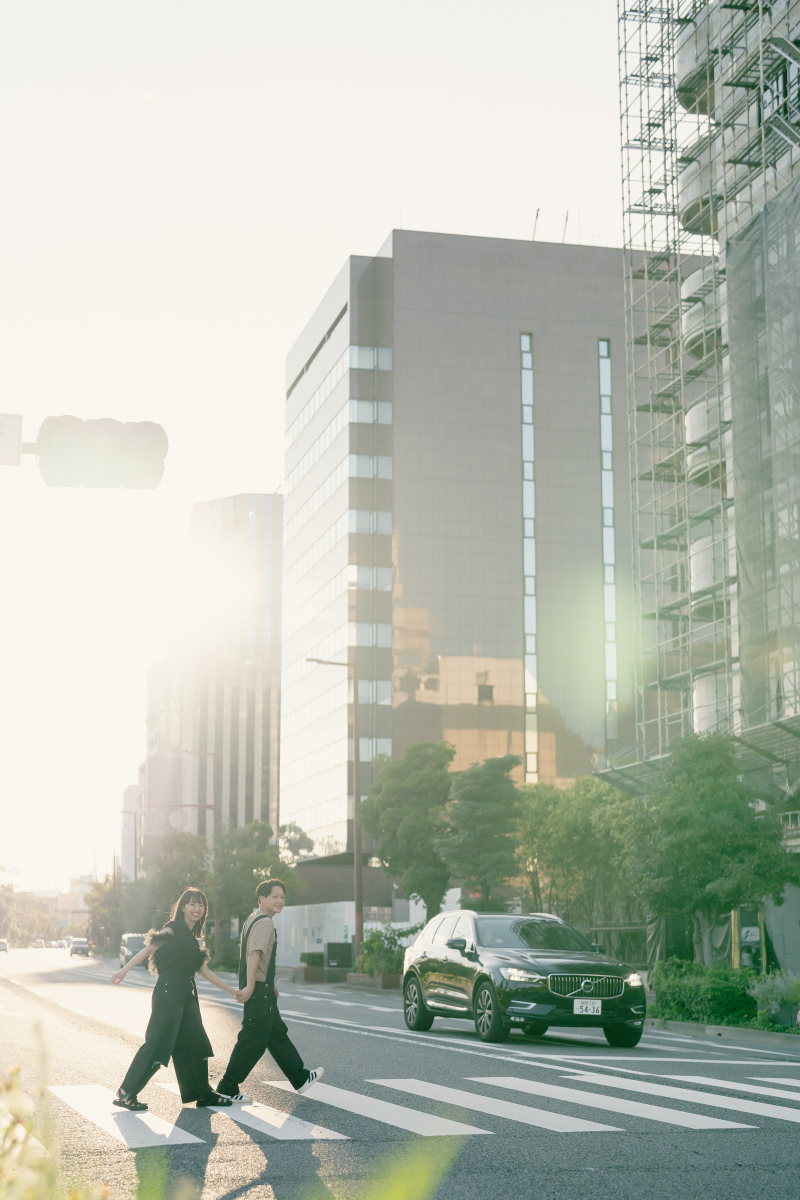 公園に向かって。