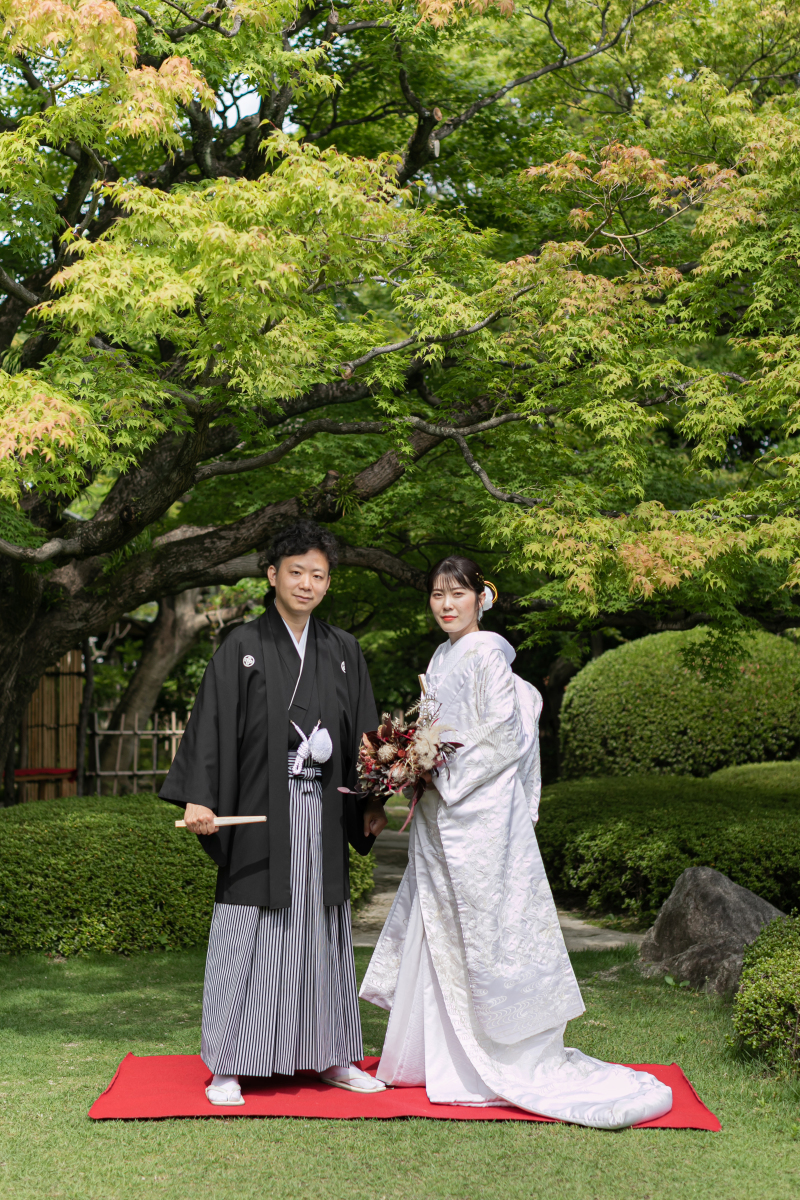 お二人立ち姿から撮影スタート！