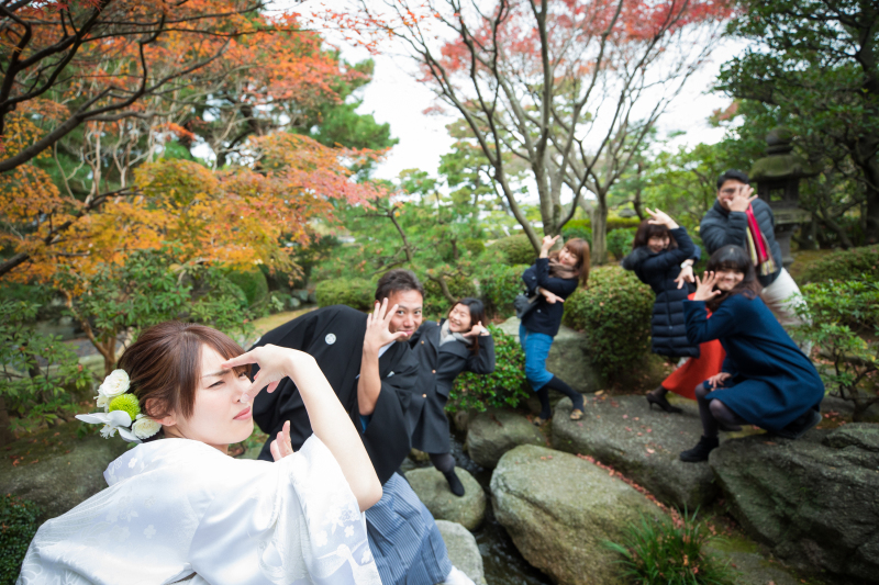 皆んなとポージング