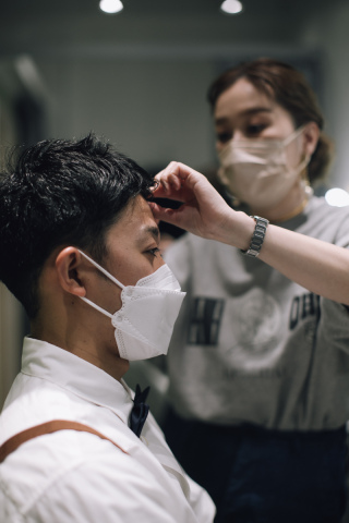 新郎ヘアメイク