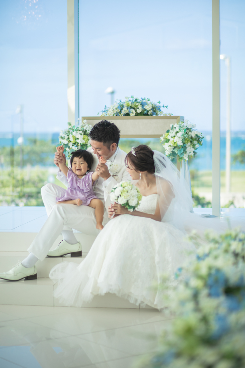 お子様と一緒のチャペル撮影