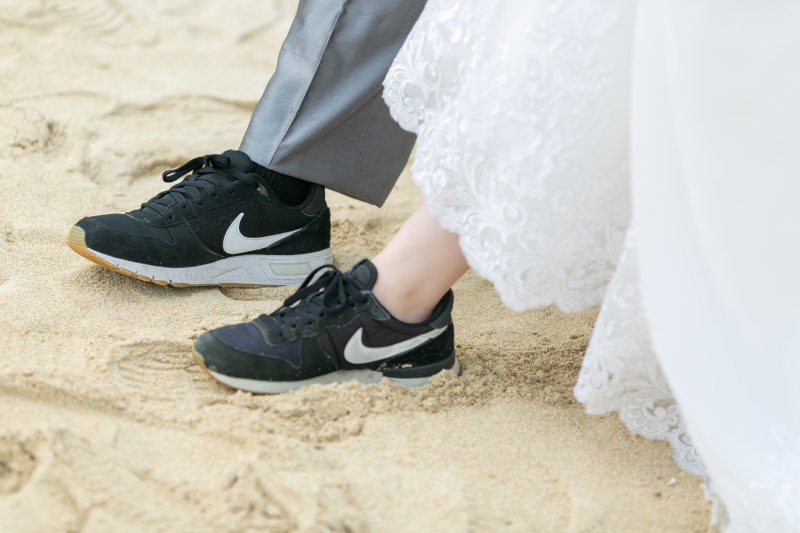 お揃いのスニーカー