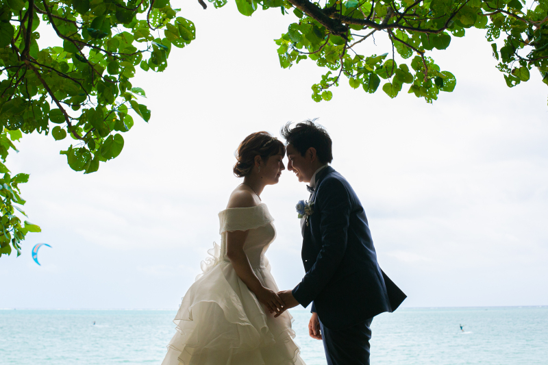 南のビーチにて