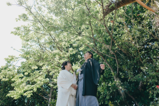 幸せ溢れる笑顔で