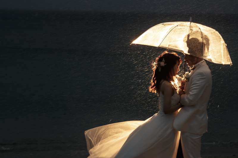 ２箇所目は急に雨！