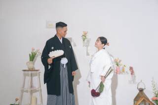 可愛いお花に囲まれて