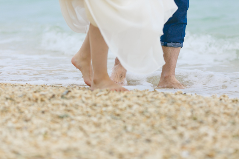 海は青く、波は心地良い