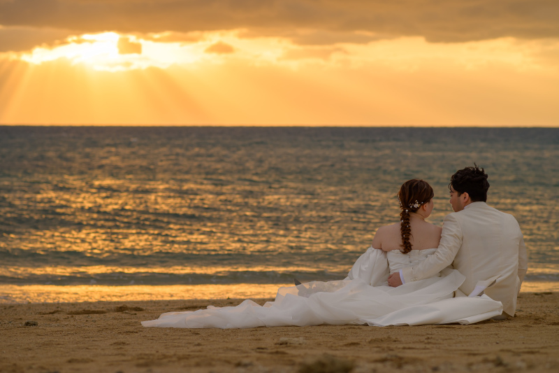 おふたりで眺める夕陽