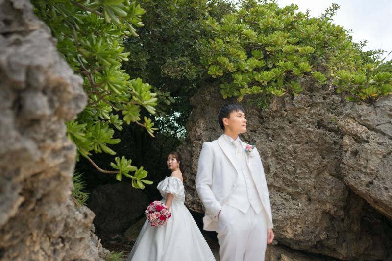 ゆったりとした天然ビーチ