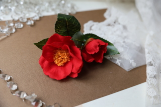 【ヘッドフラワー】つばき