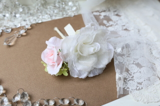 【ヘッドドレス】ホワイトローズのヘッドドレス