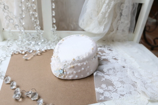 【ヘッドドレス】ホワイトのトーク帽