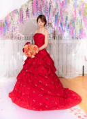 赤のAラインドレス