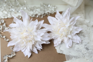 【ヘッドフラワー】ホワイトダリア