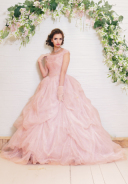 ニュアンスピンクのふんわりドレス♪