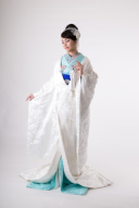 【白無垢コーディネート】さわやかな水色掛下と小物