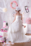 チュール×レース　プリンセスラインドレス