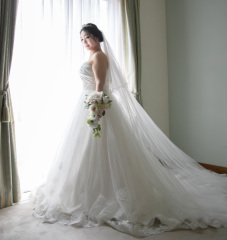 【大きめサイズ】レースがかわいいチュールドレス♪