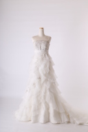 ハイウェストのソフトマーメイドラインドレス