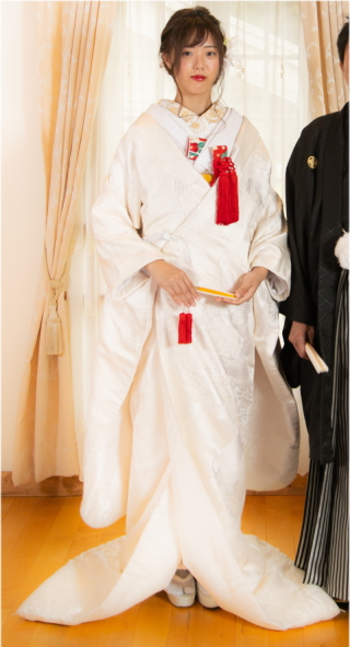 【白無垢コーディネート】赤と緑の花柄花嫁小物