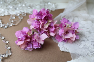 【ヘッドフラワー】ピンクパープル系あじさい