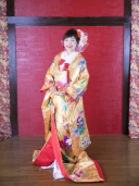 イエローゴールド友禅の色打掛