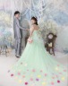お花いっぱいのミントグリーンドレス♪