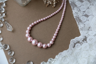 【アクセサリー】ピンクパールのネックレス