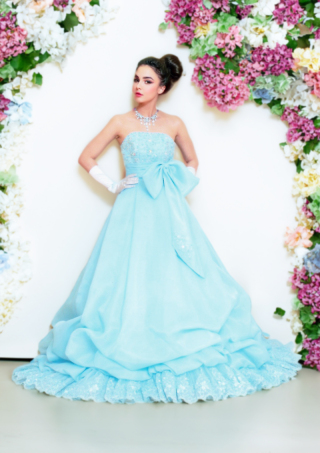 アクアマリンのリボンドレス