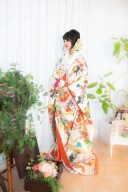 白地の華やか色打掛