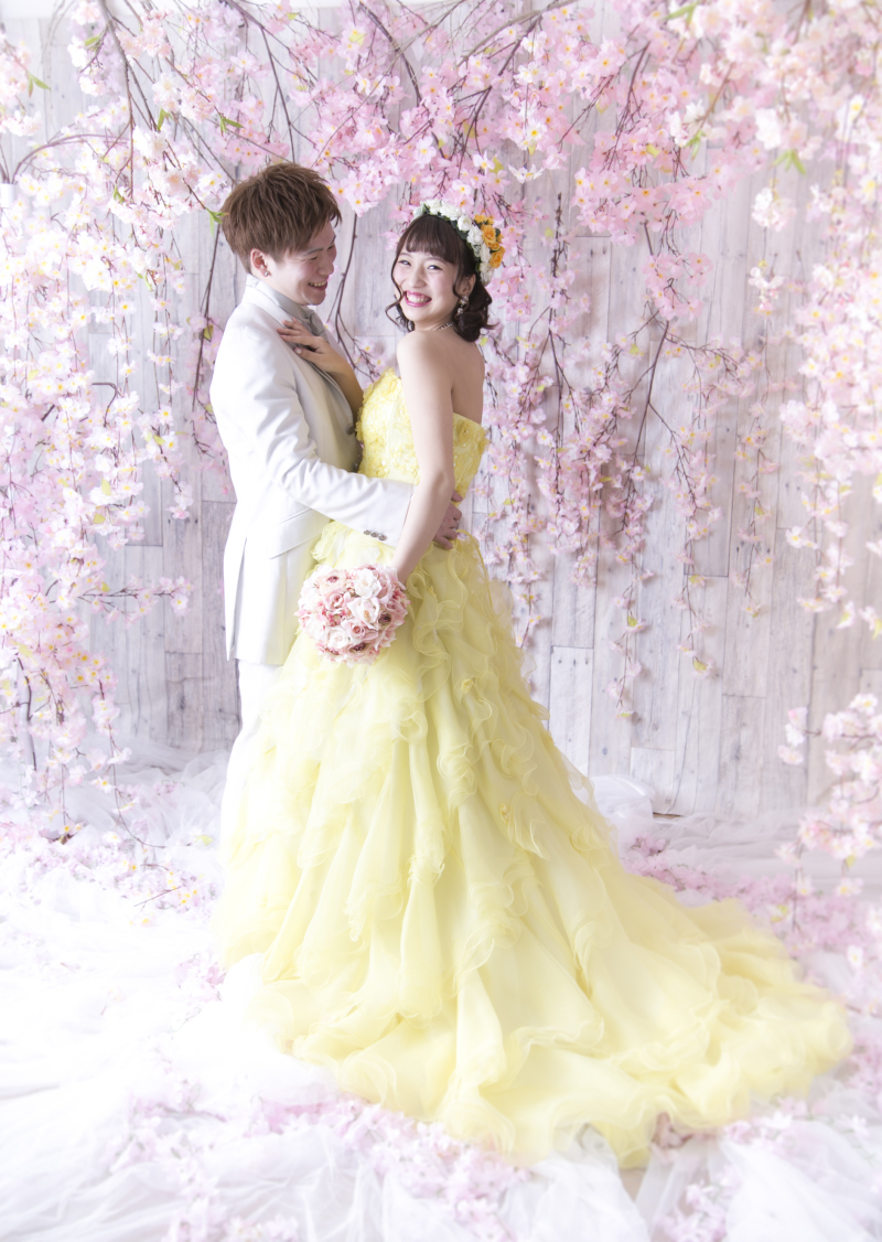 黄色のふわふわドレスで、気分はベル♪