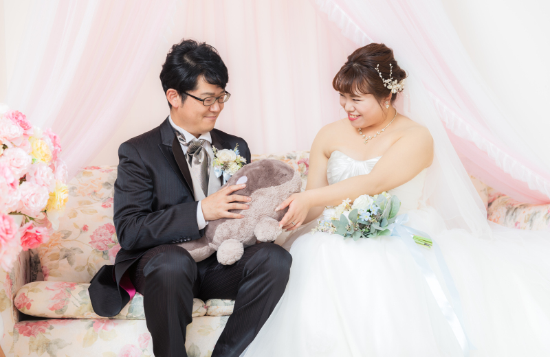 大好きなぬいぐるみと一緒に撮影♪