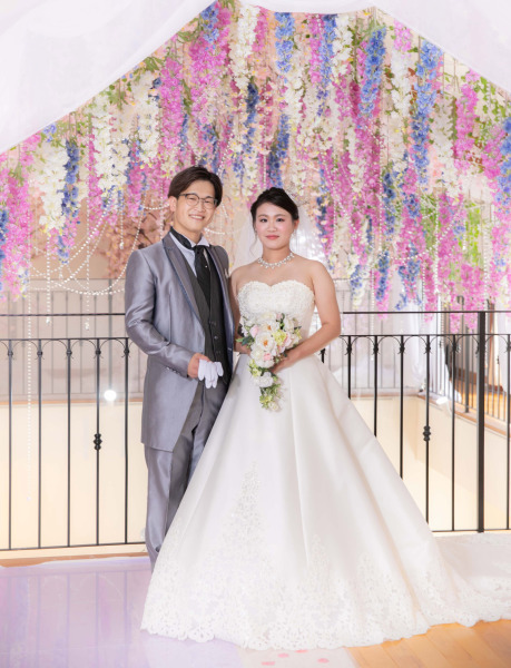 フラワーチャペルで全身撮影