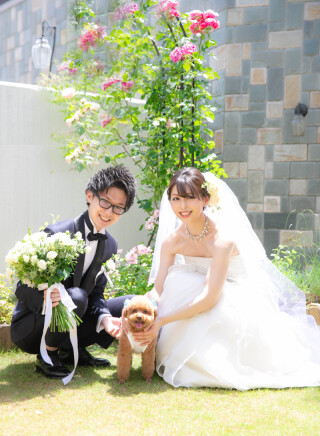 わんこと一緒にお食事会付きフォトウェディング♪