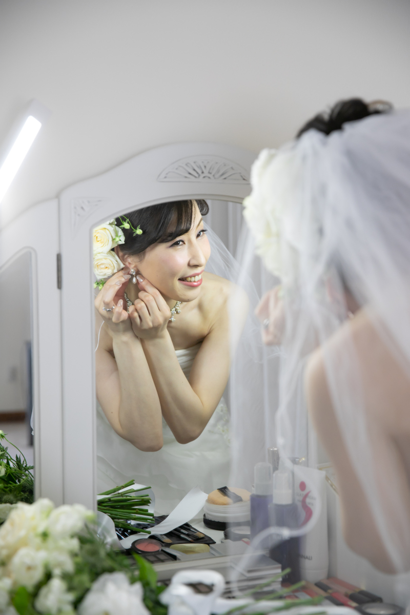 ブライズルームでのミラーシーン♪