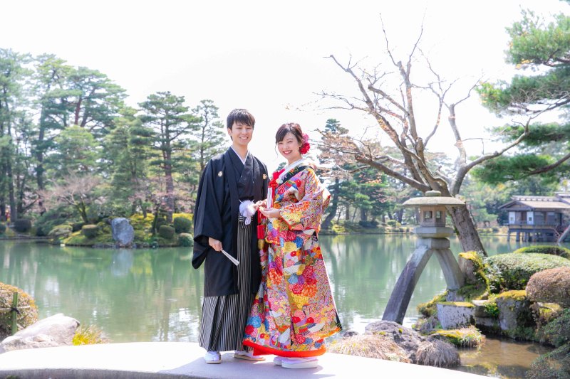 兼六園の定番スポット、ことじ燈籠♪