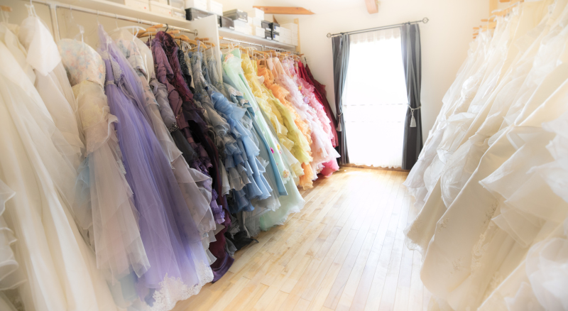 ドレスルームでの衣装選び♪