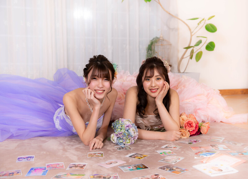 並べた写真を見ながら♪