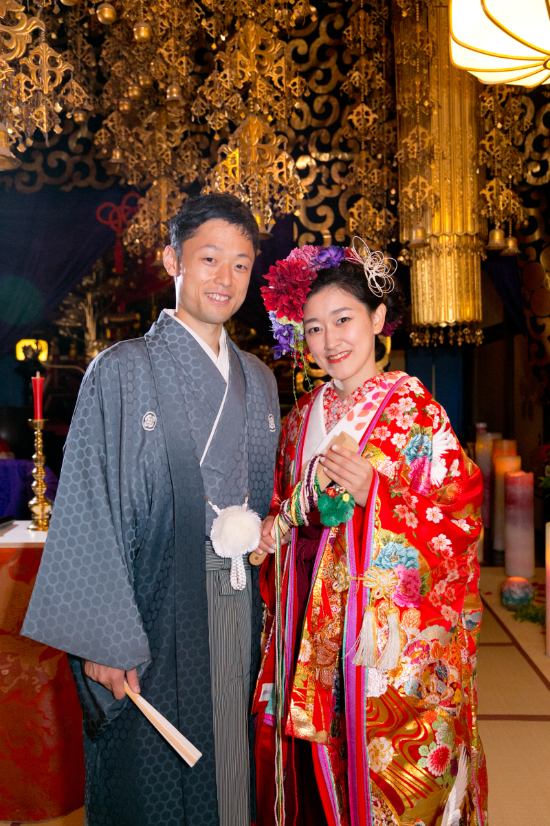 挙式は前田家ゆかりのお寺で仏前式を♪
