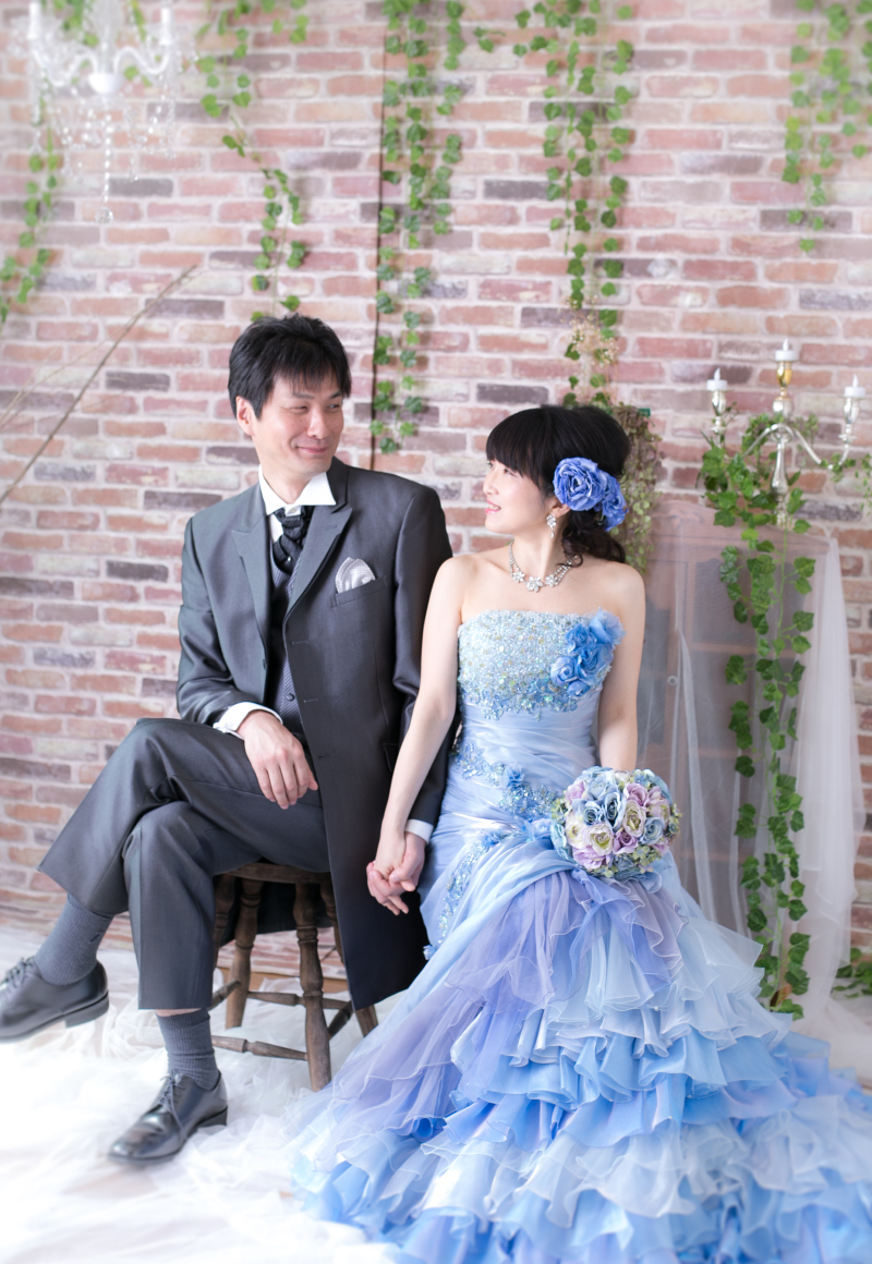 二着目はマーメイドのようなカラードレス♪