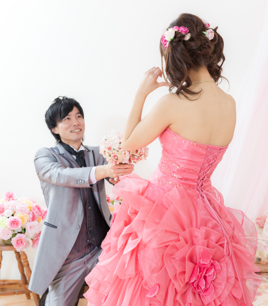 プロポーズ中の新郎様の表情もパチリ♪