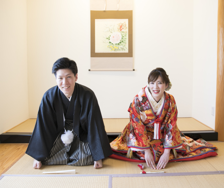 邸宅内の和室で床の間の定番ショット♪