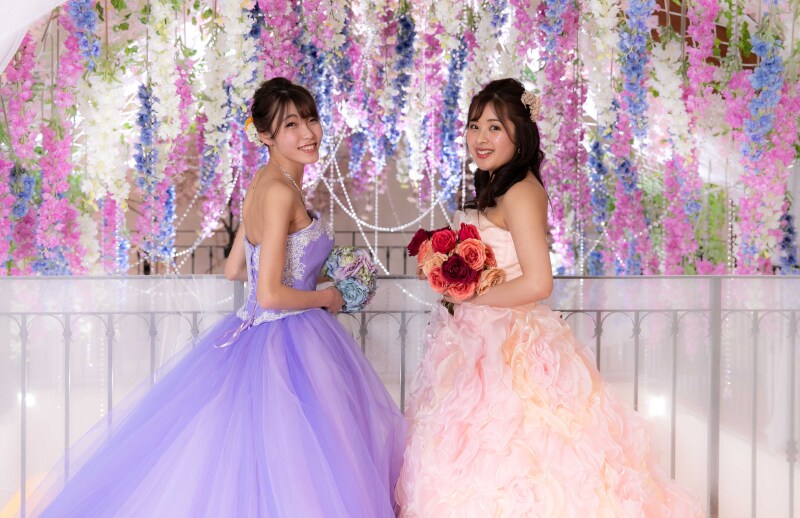 二人で振り向きポーズ♪