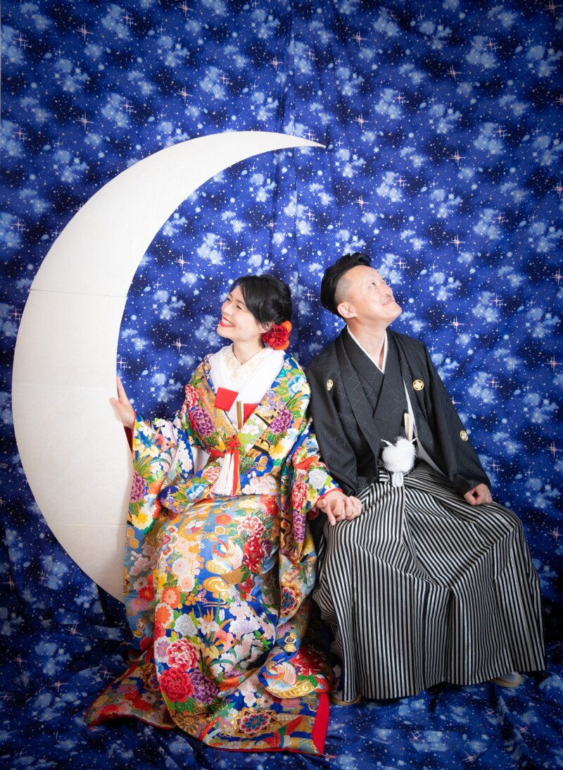 幻想的なお月様の撮影セットで♪