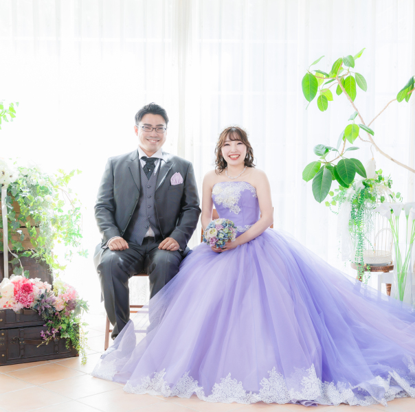 カラードレスはラベンダーパープル!