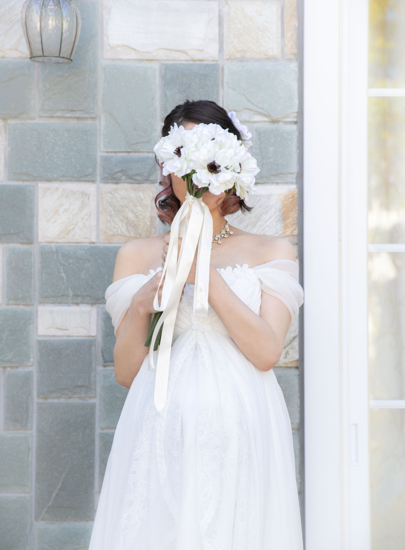 ブーケを使ったおしゃれなショット！