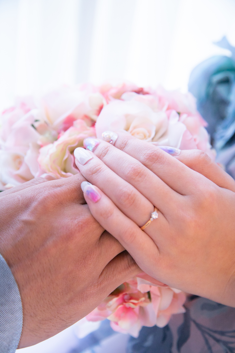 大切な指輪のアップも♪